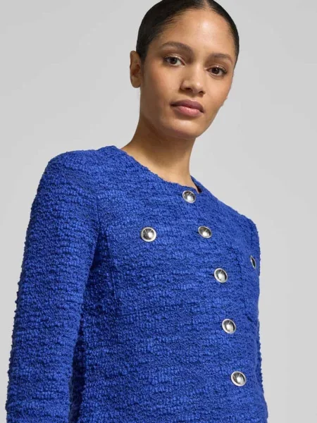 Marynarka o kroju slim fit z efektem bouclé Betty Barclay niebieska