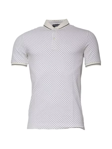 Tricou polo Dolce & Gabbana cu buline alb