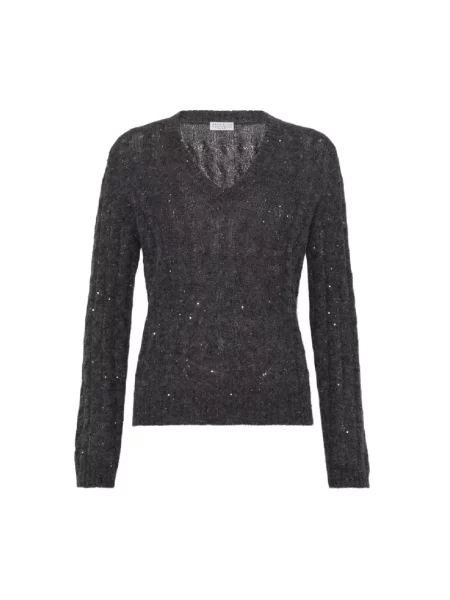 Sweter Brunello Cucinelli elegancki czarny