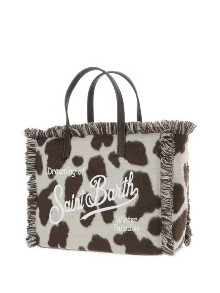 Geantă shopper Mc2 Saint Barth cu imagine maro