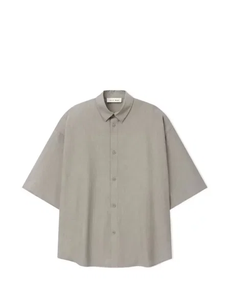 Cămașă Fear Of God Essentials de mătase gri