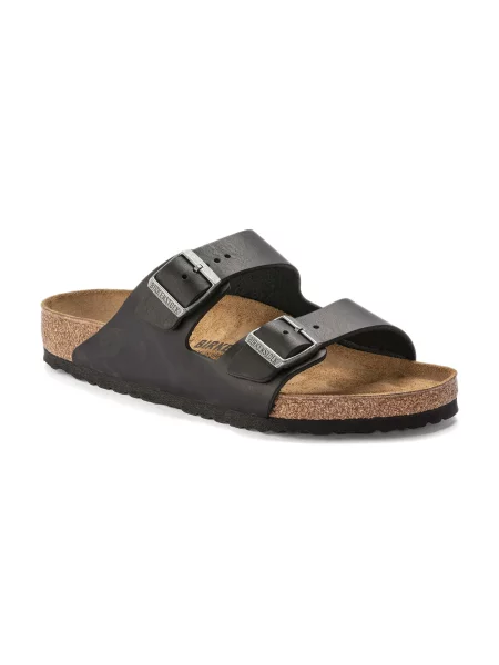 Birkenstock Arizona Natural Leather Narrow Fit Mężczyźni Sandały Birkenstock Size: 7 czarny