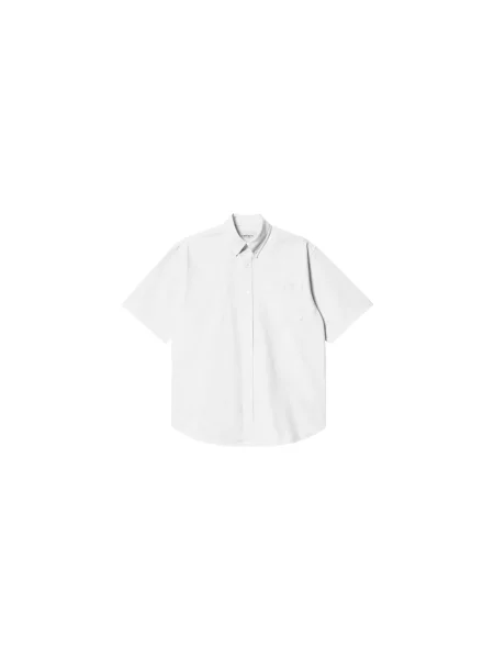 Carhartt Wip Koszule Mężczyzna L Braxton Shirt biały