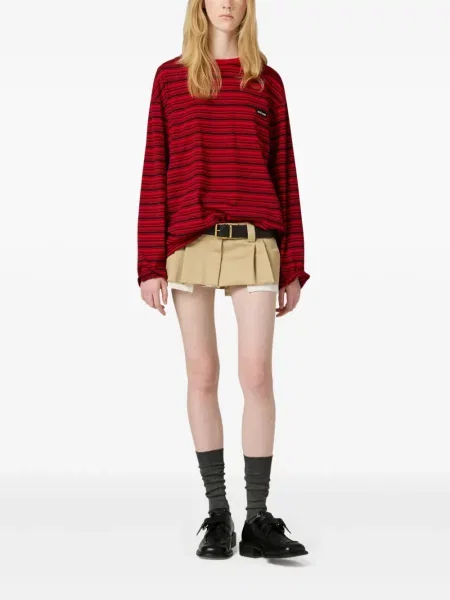 Tricou Miu Miu din jerseu roșu