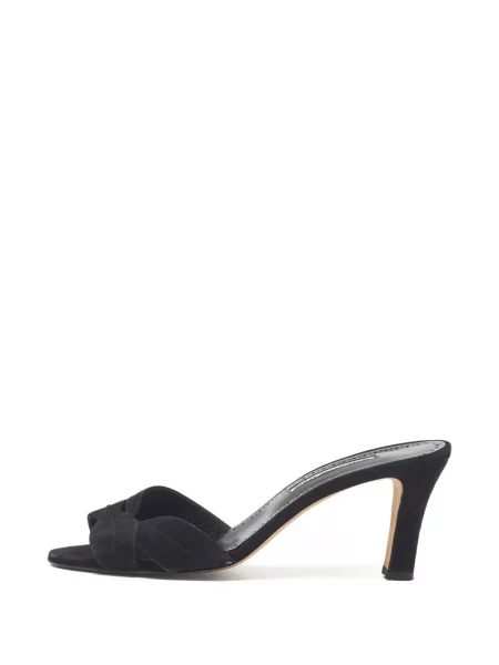 Szarvasbőr szandál Manolo Blahnik fekete