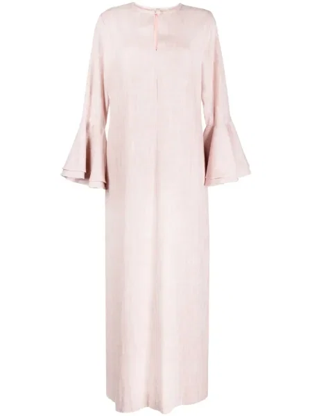 Rochie Bambah de in cu volane de costum roz