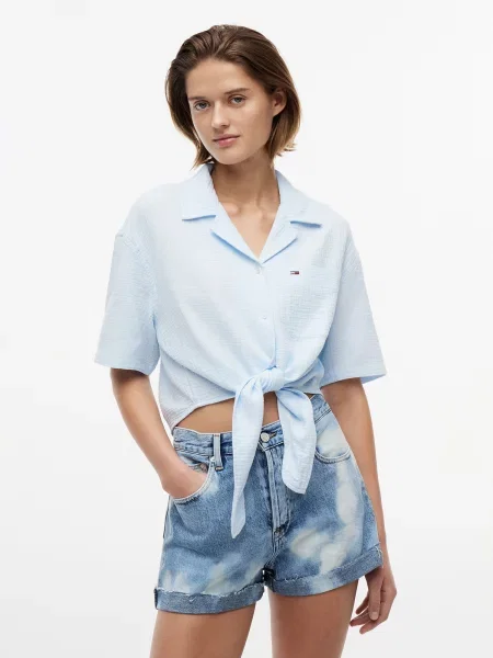 Tommy Jeans Bluză deschis albastru