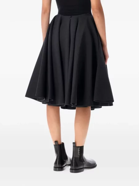 Fustă midi Ami Paris de lână negru