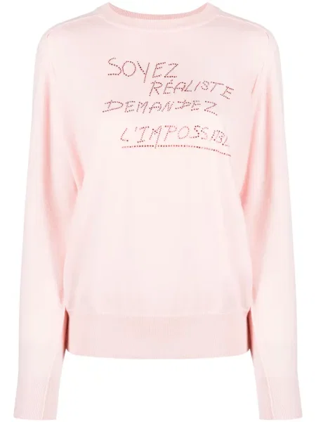 Kryształ górski sweter Sonia Rykiel różowy