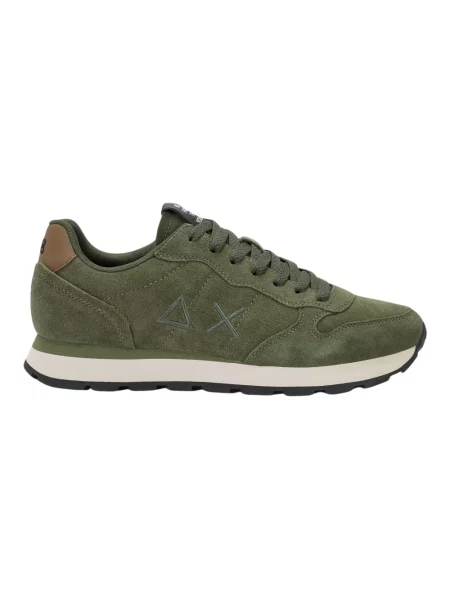 Sneakersy Sun68 zamszowe zielone