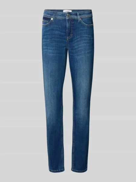 Jeansy z bawełnianej mieszanki krój slim fit model PIPER' Cambio niebieskie