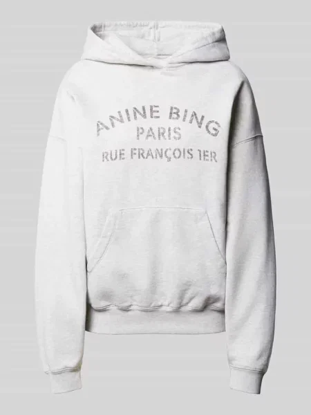 Bluza z kapturem o kroju oversized z czystej bawełny Anine Bing