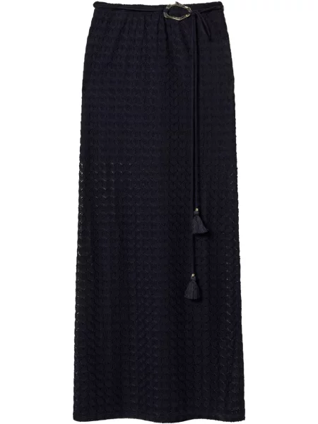 Fusta maxi Twinset tricotate albastru