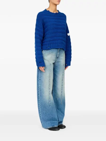 Vlněný svetr Mm6 Maison Margiela modrý
