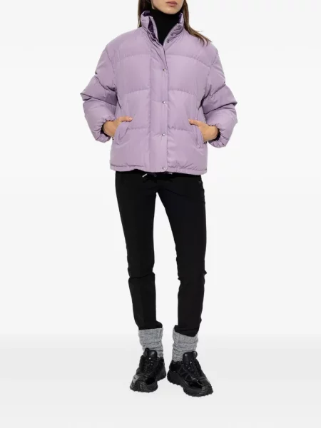 Къс пухено яке Moncler виолетово