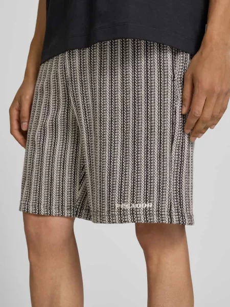 Szorty o kroju straight fit z fakturowanym wzorem model Forno' Pegador
