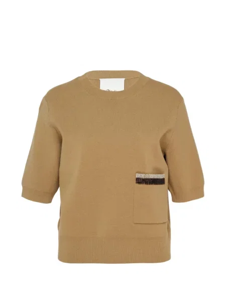 Scurt pulover 3.1 Phillip Lim maro