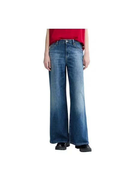 Marc O'Polo jeansy wide leg niebieskie