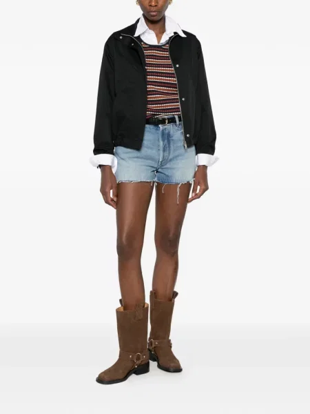 Pantaloni scurți din denim Miu Miu albastru