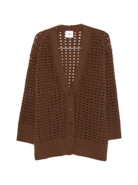 Cardigan Nude de lână maro