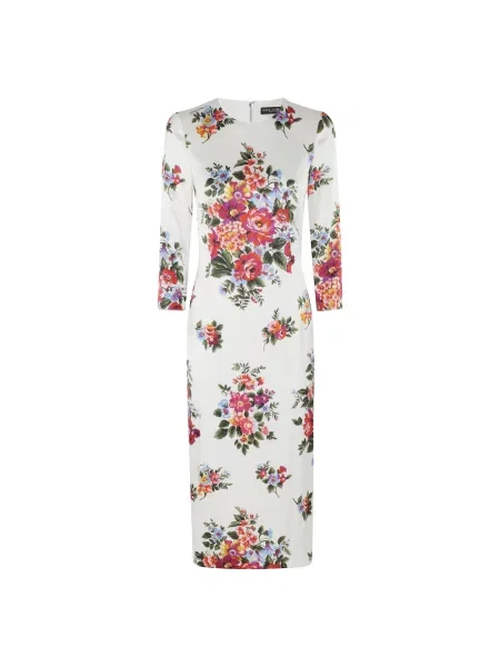 Sukienka midi Dolce And Gabbana w kwiatki