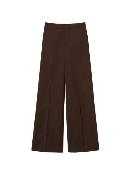 Pantaloni Twinset din satin maro