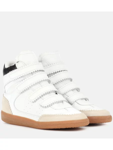 Sneakerși Isabel Marant din piele alb