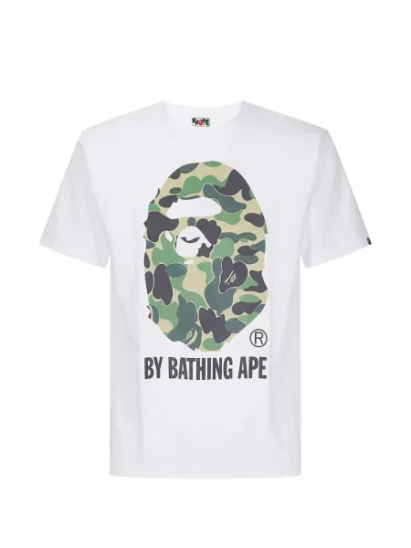 Majica A Bathing Ape® s printom s camo uzorkom bijela