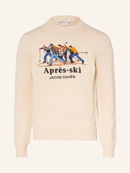 Jacob Cohen Sweter weiss niebieski