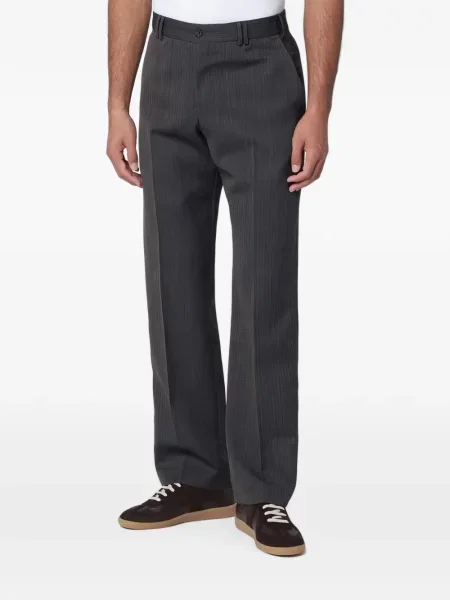 Pantaloni Pt Torino de lână cu dungi gri