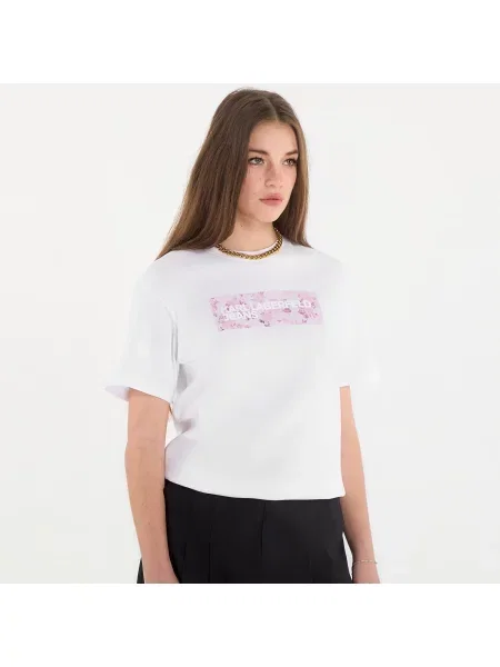 T-shirt Karl Lagerfeld Jeans Reg Floral Logo Tee White S λευκό