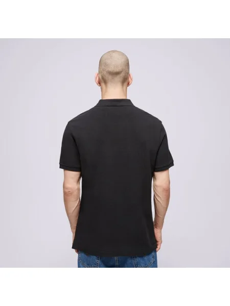 Тениска с яка Levi's мъжка с изчистен дизайн черно