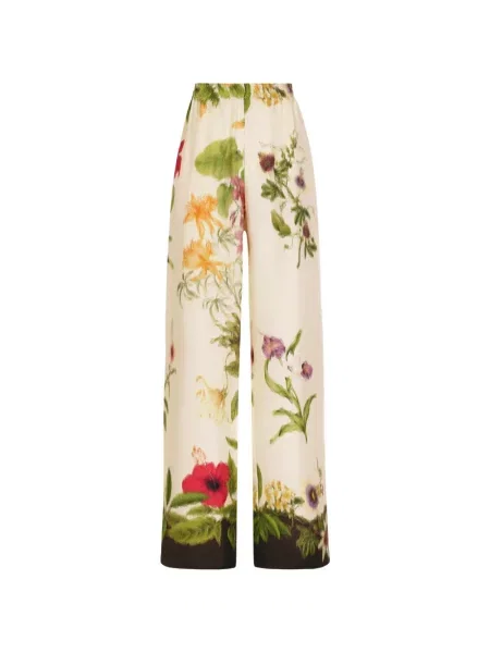 Pantaloni Oscar De La Renta cu model floral