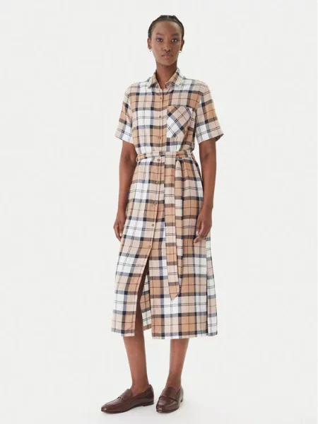 Barbour Rochie tip cămașă Fern bej