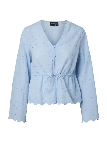 PIECES Bluză PCARMORINE deschis albastru