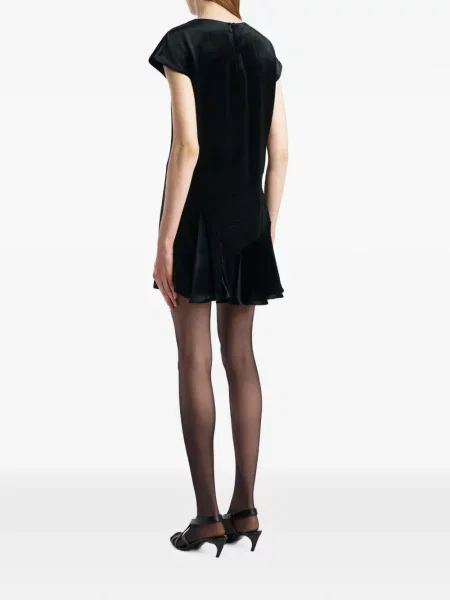 Rochie mini Khaite de catifea negru