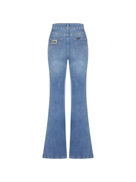 Lepršave traperice Lois Jeans visoki struk plava