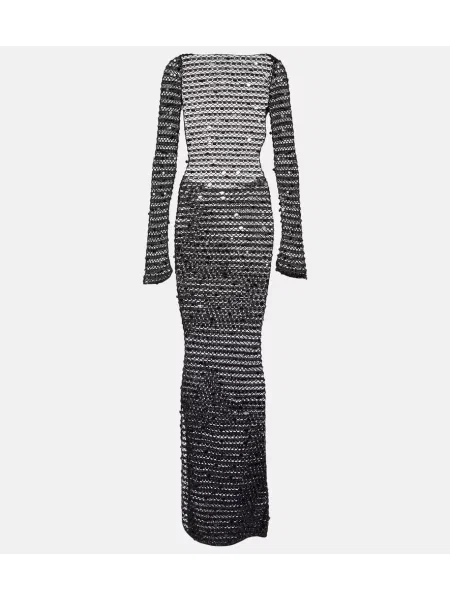 Rochie maxi Aya Muse cu spatele deschis negru