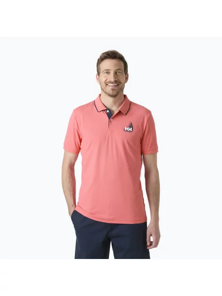 Tricou polo pentru bărbați Helly Hansen Hp Figari Polo sunset pink roz