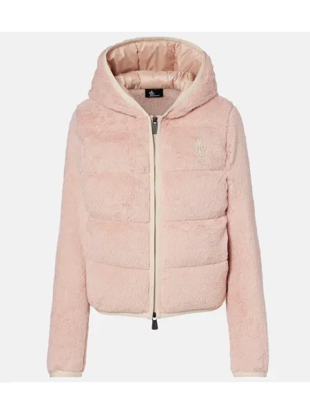 Bluza z kapturem Moncler Grenoble różowa