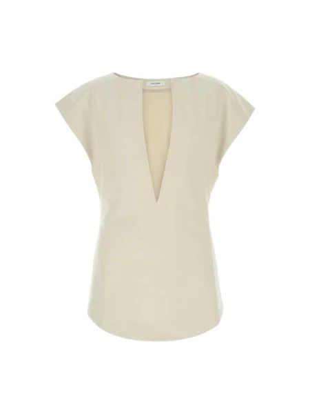 Bluzka Entire Studios z dekoltem w serek beżowa