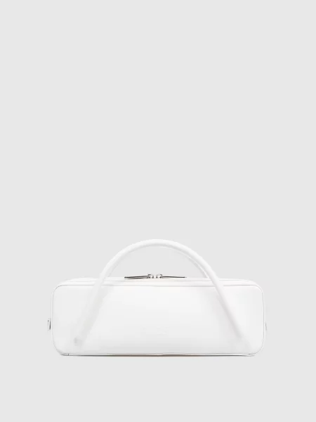 Кожаная сумка-багет Dondup белая