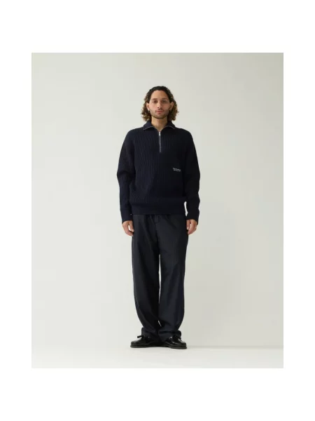 Dzianinowy sweter z golfem New Amsterdam Surf Association niebieski