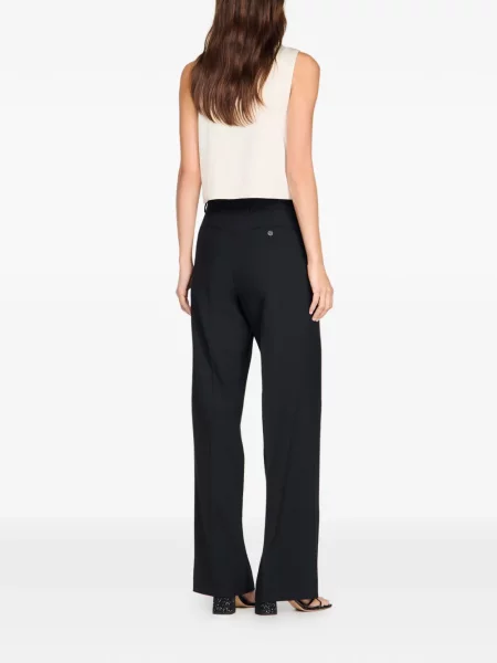 Pantaloni Sandro plisate negru