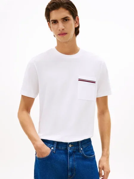 Tommy Hilfiger Koszulka Mężczyźni jednolity S biały