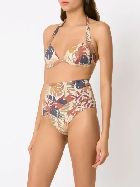 Bikini Amir Slama z wysoką talią z nadrukiem