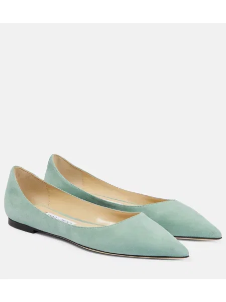 Balerinke Jimmy Choo iz semiša zelena