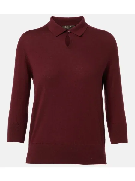 Polo Loro Piana din cașmir bordo