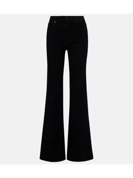 Blugi 7 For All Mankind cu talie înaltă negru