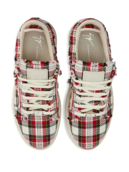 Kockás sneaker Giuseppe Zanotti fehér